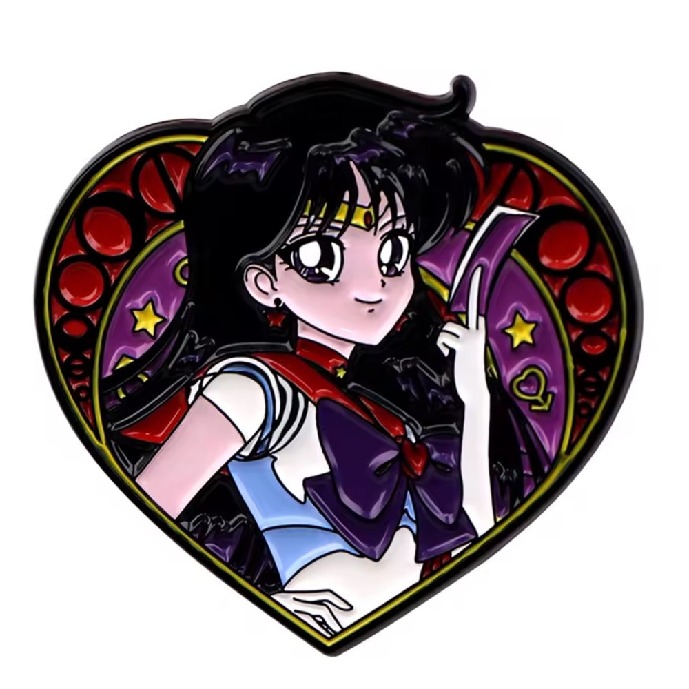 Sailor Moon Enamel Pin, Sailor Mars Enamel Metal Pin